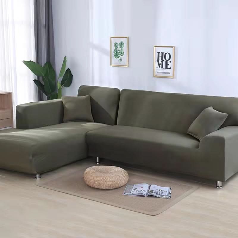 Stretch Sofa Slipcover – Luxurious Velvet Non-Slip Protection for L-Shape Couches