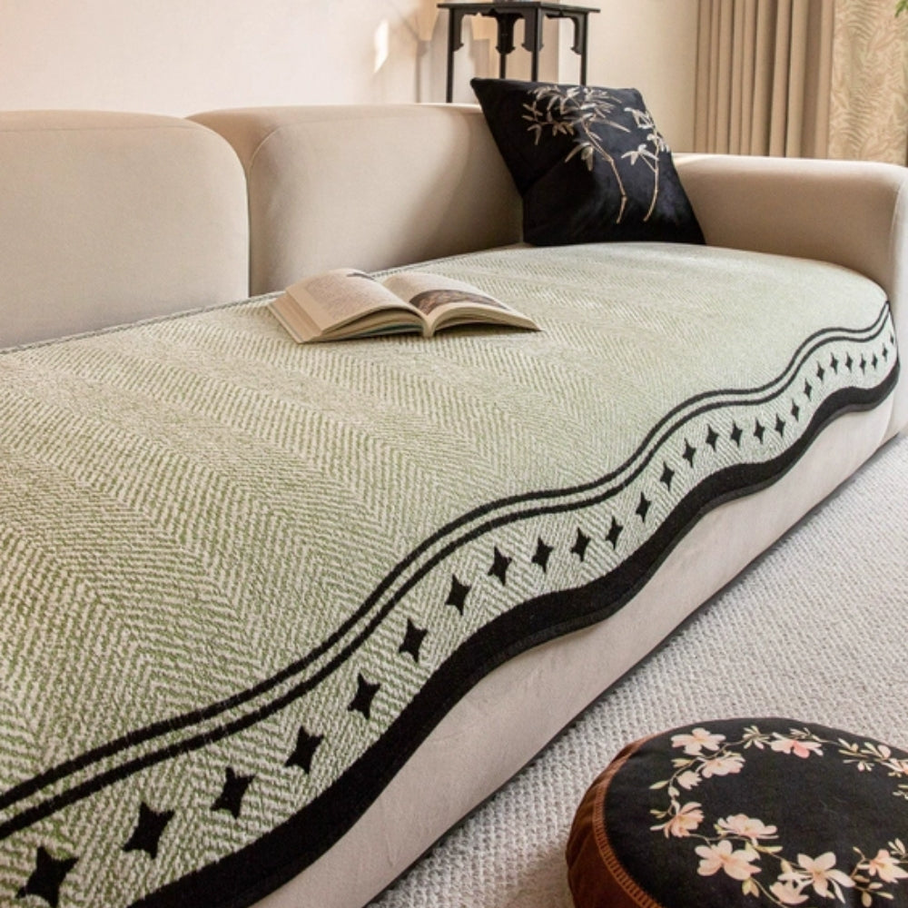 Stylish Anti-Slip Sofa Cover – Modern Wavy Design for Cozy Protection 6