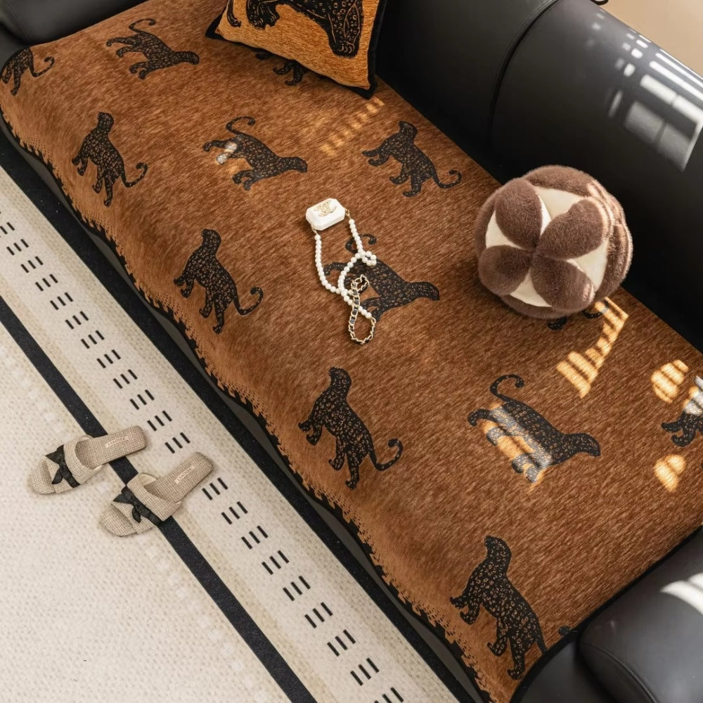 Stylish Non-Slip Sofa Cover – Soft Microfiber Blend with Unique Wavy Design 4