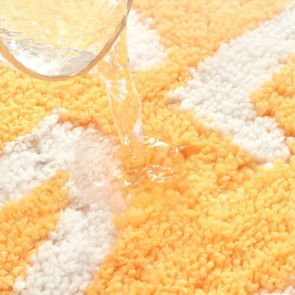 Vibrant Lemon Non-Slip Bath Mat – Soft, Ultra-Absorbent Cotton Microfibre 2