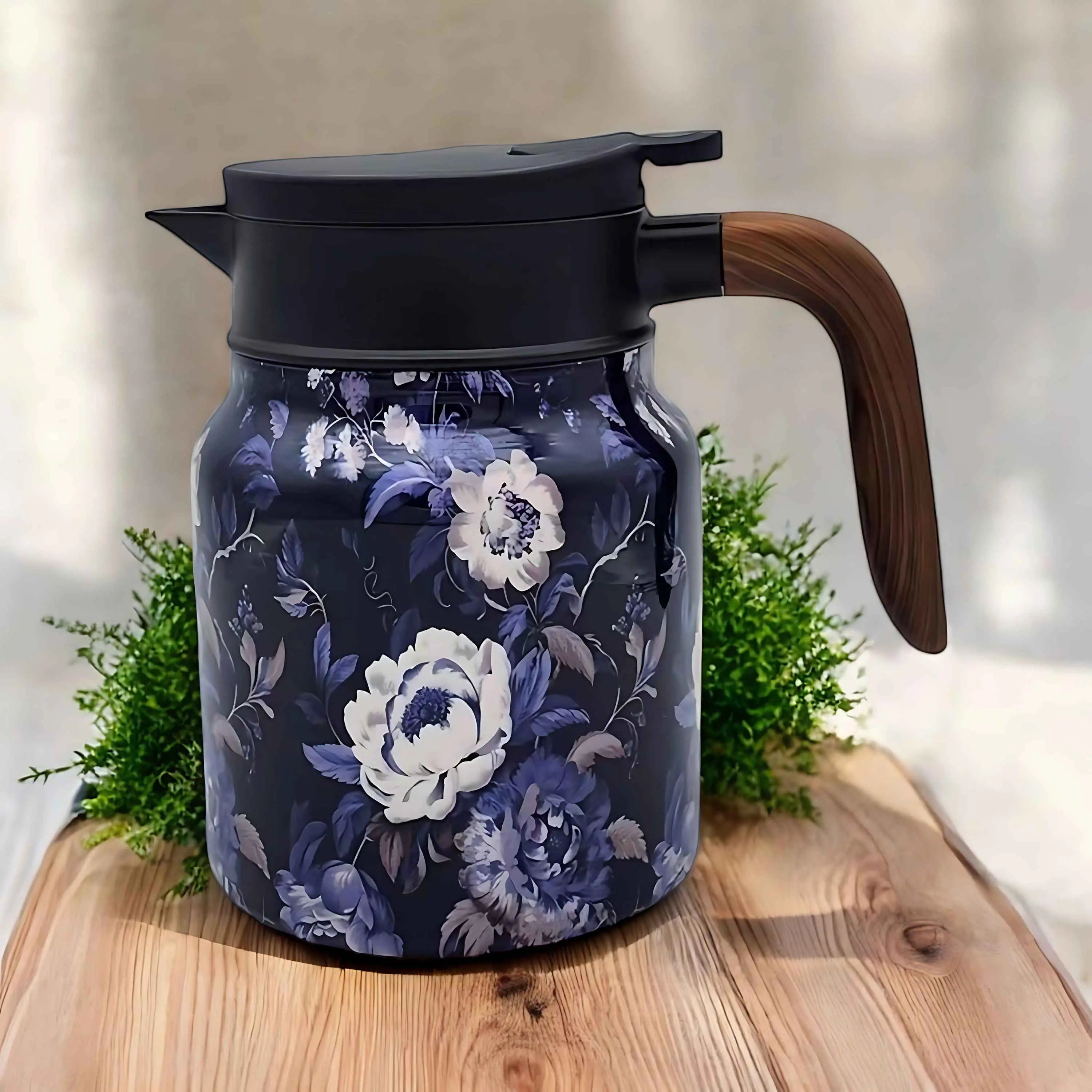Vintage Floral Stainless Steel Teapot with Infuser – Elegant, Durable, Heat Retaining Design 5
