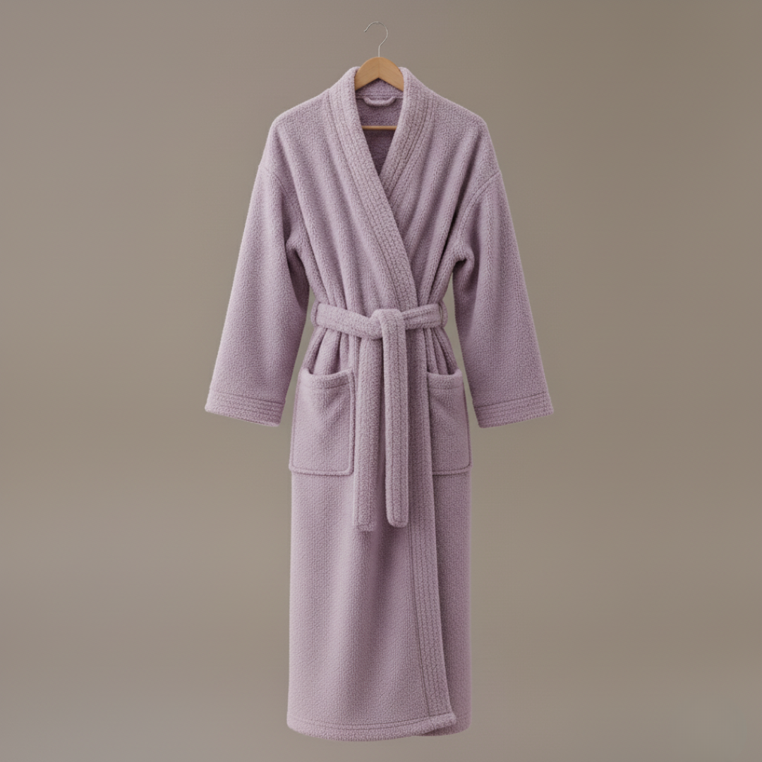 Women’s Plush Fleece Bathrobe Ankle Length Soft Cozy Robe