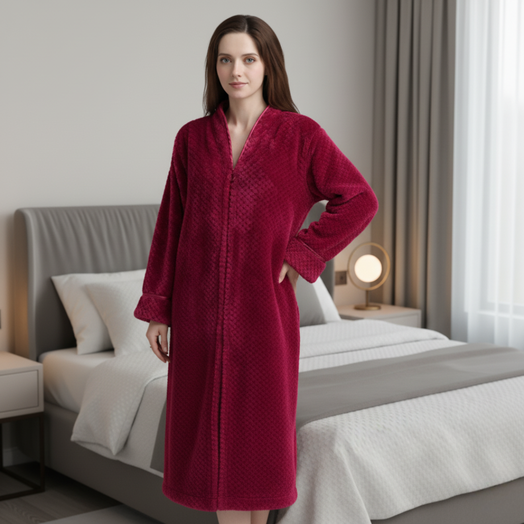Women’s Soft Fleece Long Robe for Home and Sleep