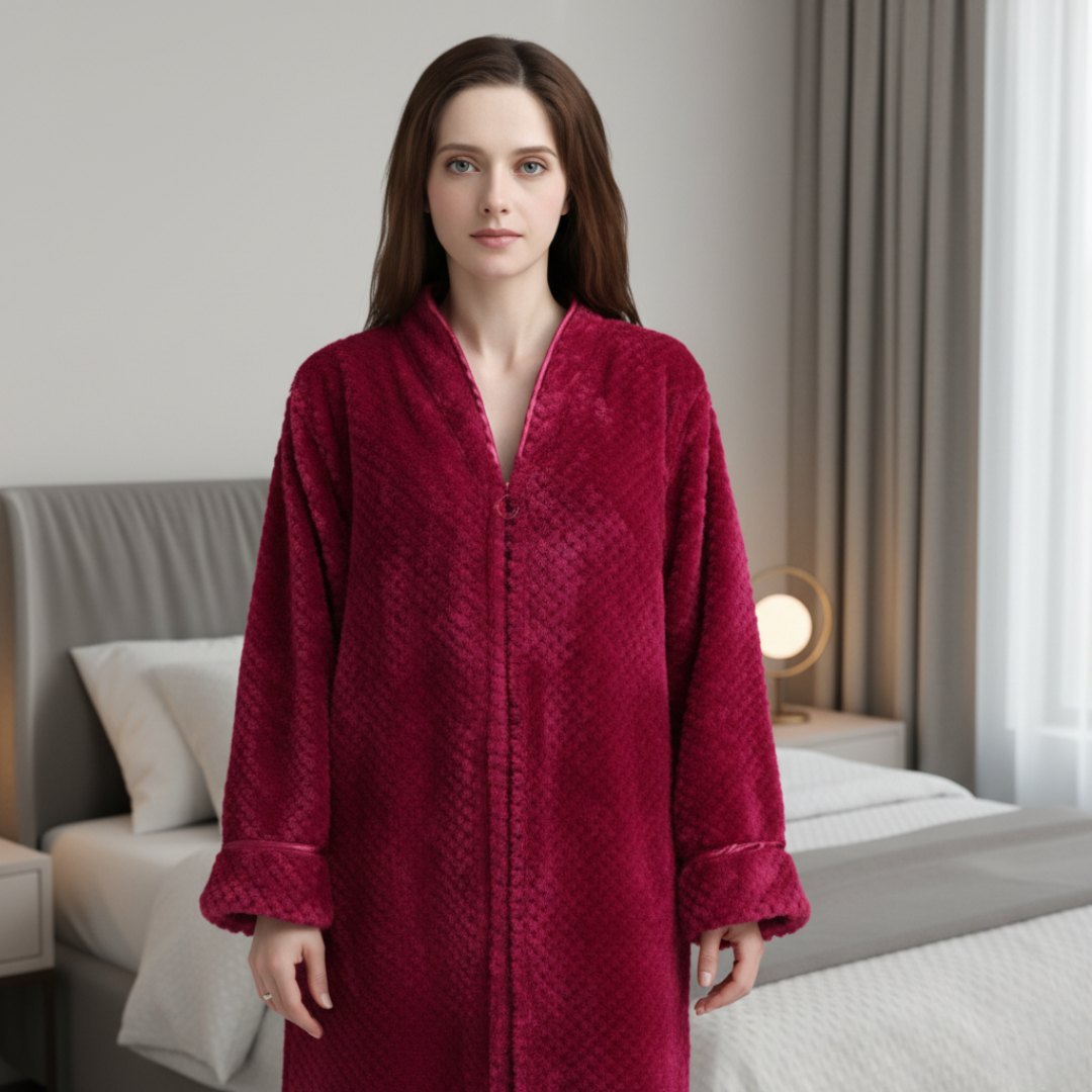 Women’s Soft Fleece Long Robe for Home and Sleep