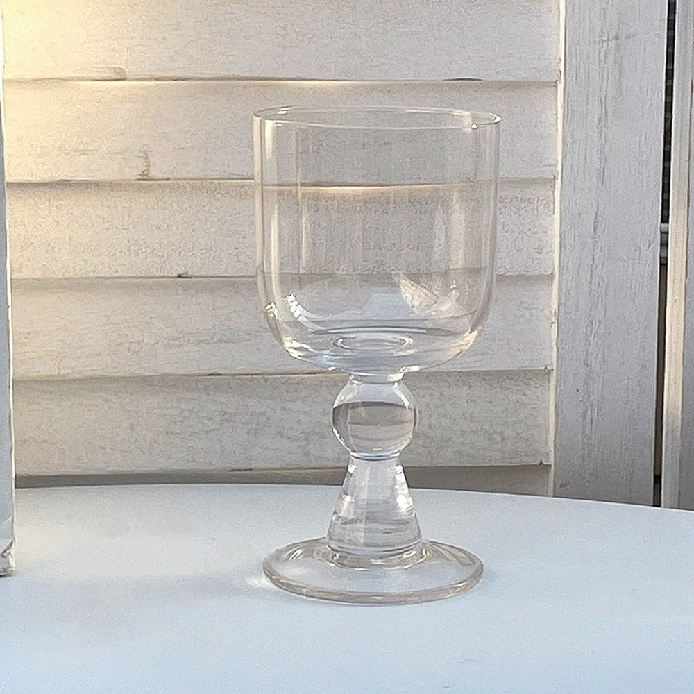 Maintained House Ball Stem Wine Glass Set - Clear