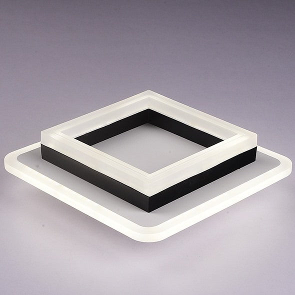 Maintained House Floating Ring LED Ceiling Light - Square, Black band