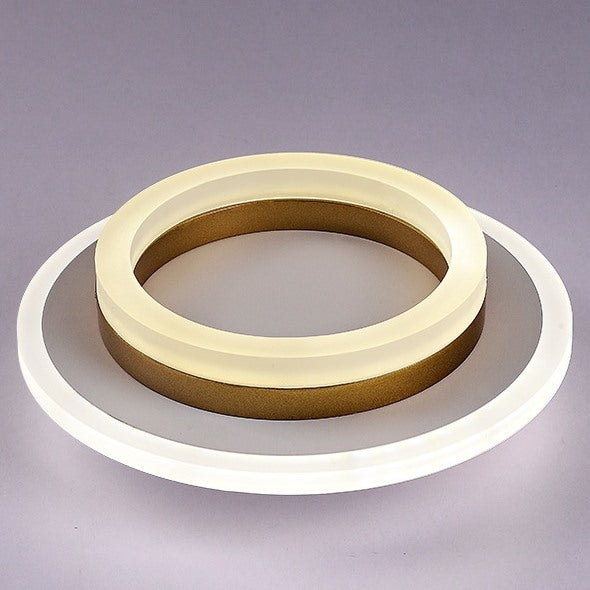 Maintained House Floating Ring LED Ceiling Light - Round, Gold band