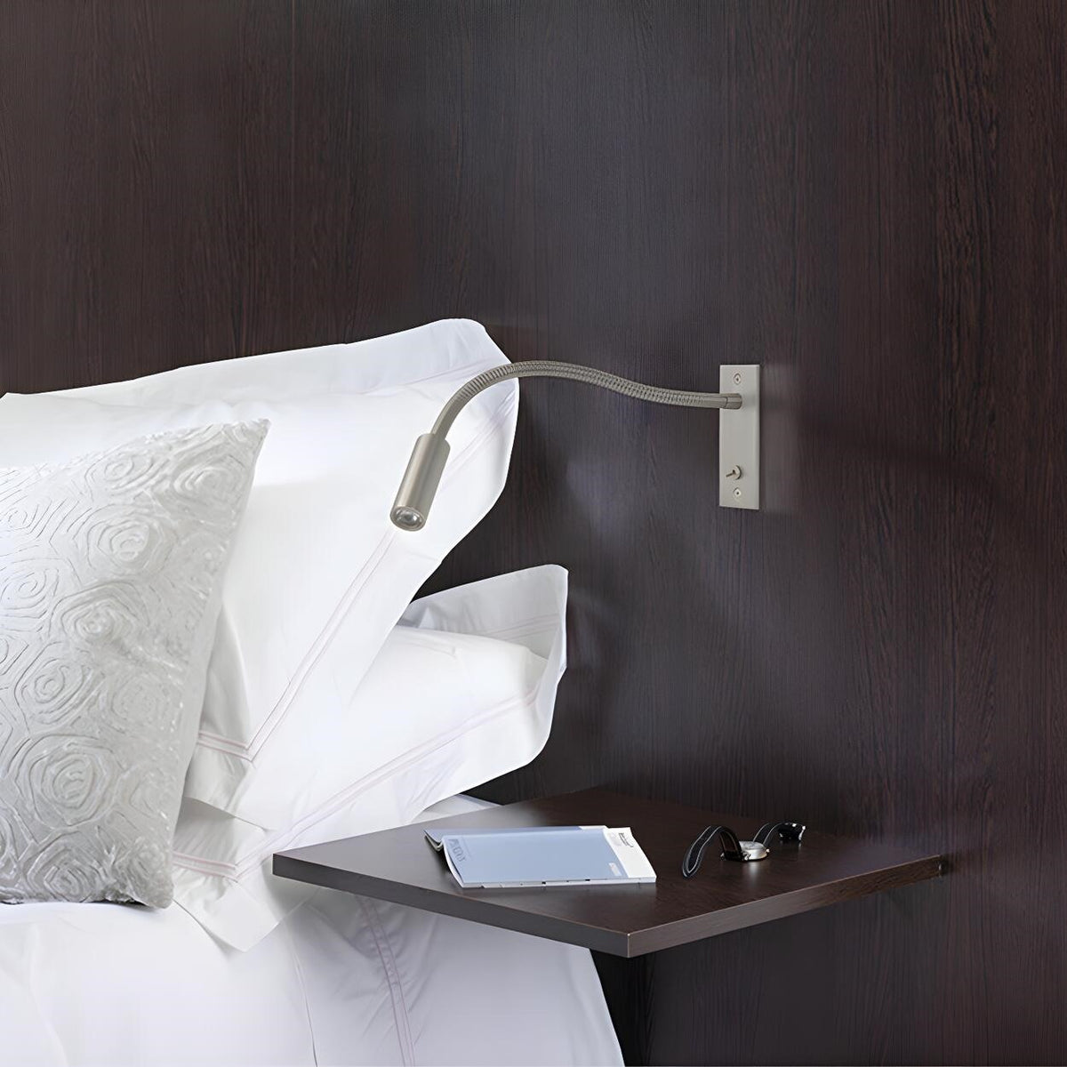 Maintained House Gooseneck LED Reading Wall Light - Over a nightstand