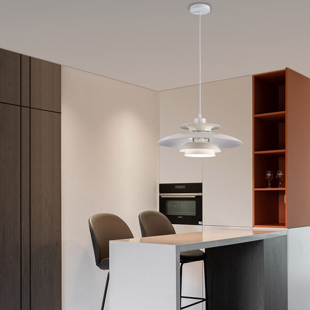 Maintained House Layered Shade Pendant Light - Over a kitchen counter