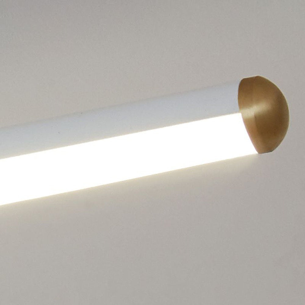 Maintained House Minimalist Linear LED Ceiling Light - Lit bar close-up