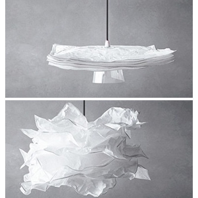 Maintained House Paper Cloud Pendant Light - Before and after shaping