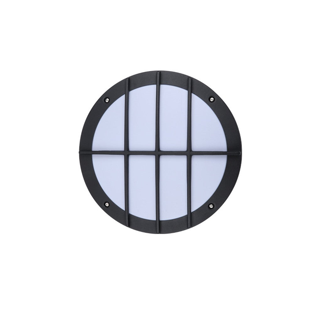 Maintained House Round Outdoor LED Wall Light - Grid