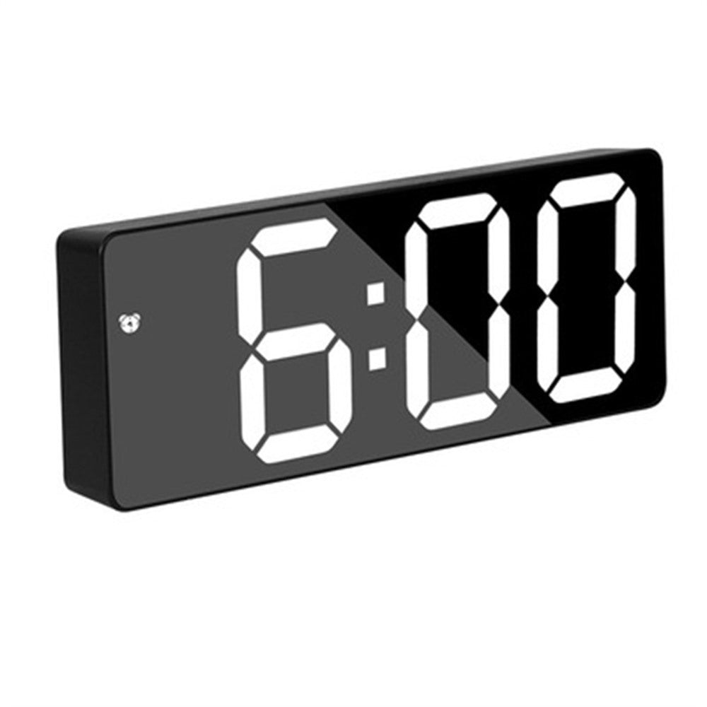 Maintained House Slim LED Temperature Alarm Clock - Black with white digits