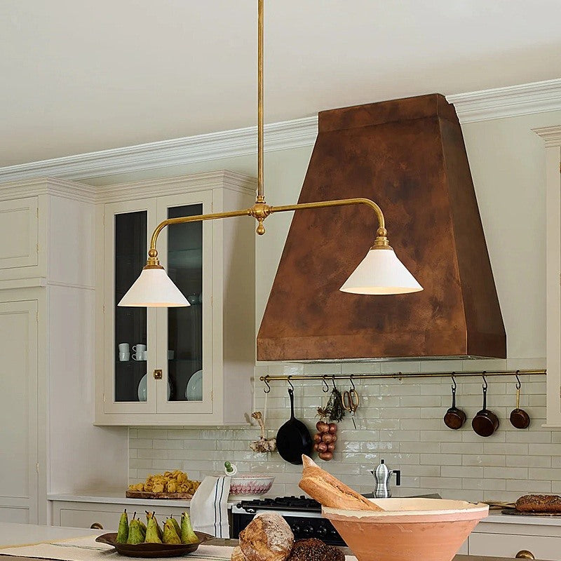 Maintained House Two-Light Island Bar Pendant - Over a kitchen island