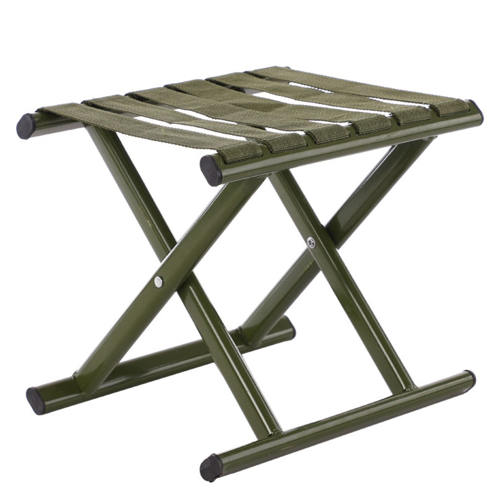 Maintained House Webbing Seat Folding Stool - Olive Green