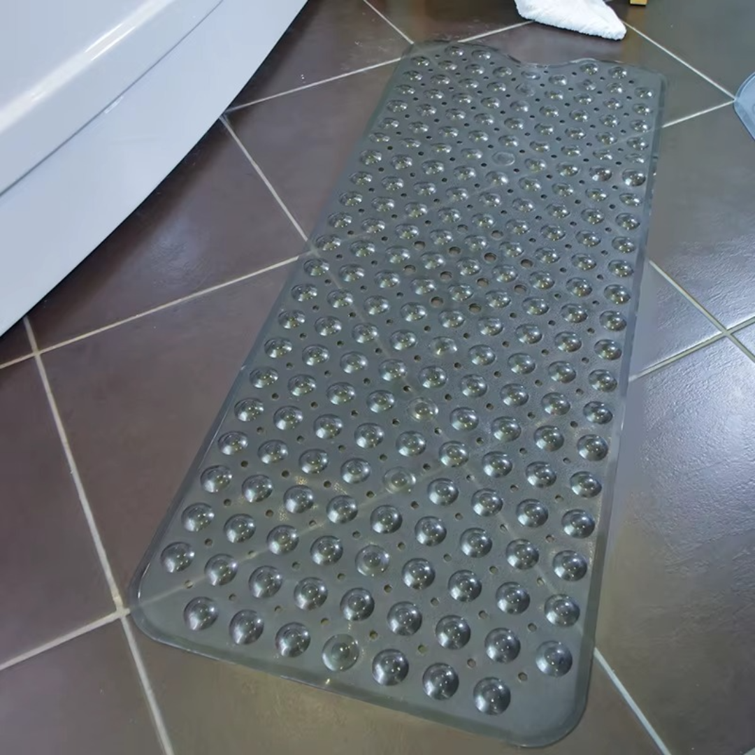 Non-Slip Bathtub Shower Mat with Drain Holes and Suction Cups
