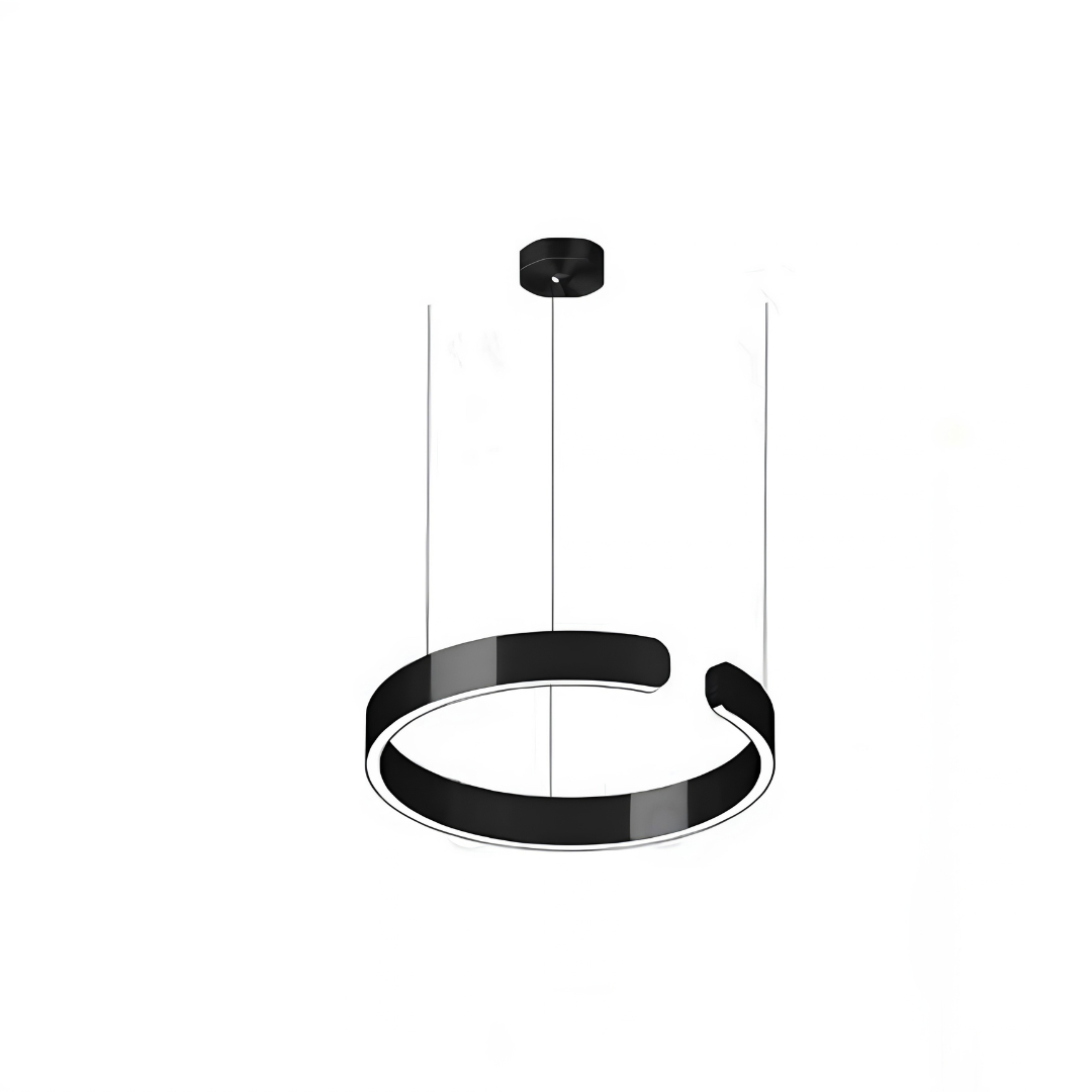 Floating Halo Ring LED Pendant | Modern Stainless Steel Ring Chandelier for Dining Room