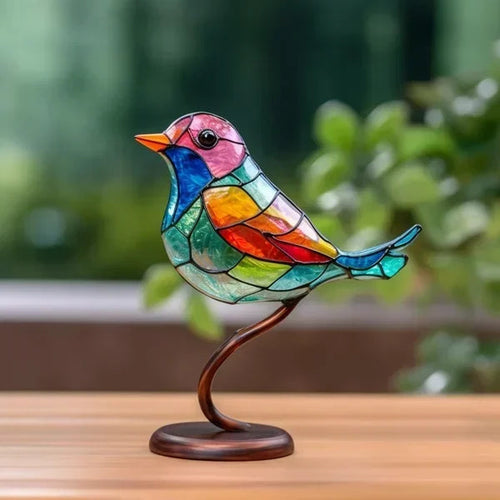 Artistic Handmade Coloured Glass Bird Figurines – Unique Decorative Accents