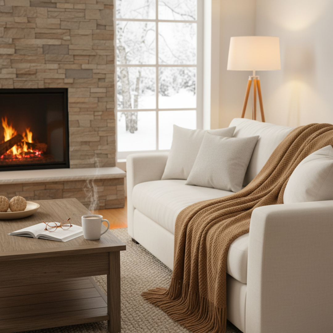 Battilo Open Knit Basketweave Blanket - Soft Lightweight Decorative Throw with Unbraided Fringe Edges