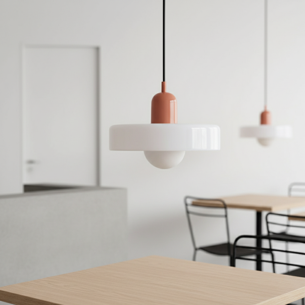 Bauhaus-Inspired Glass Pendant Light – Modern Kitchen Pendant Lighting Fixture 14