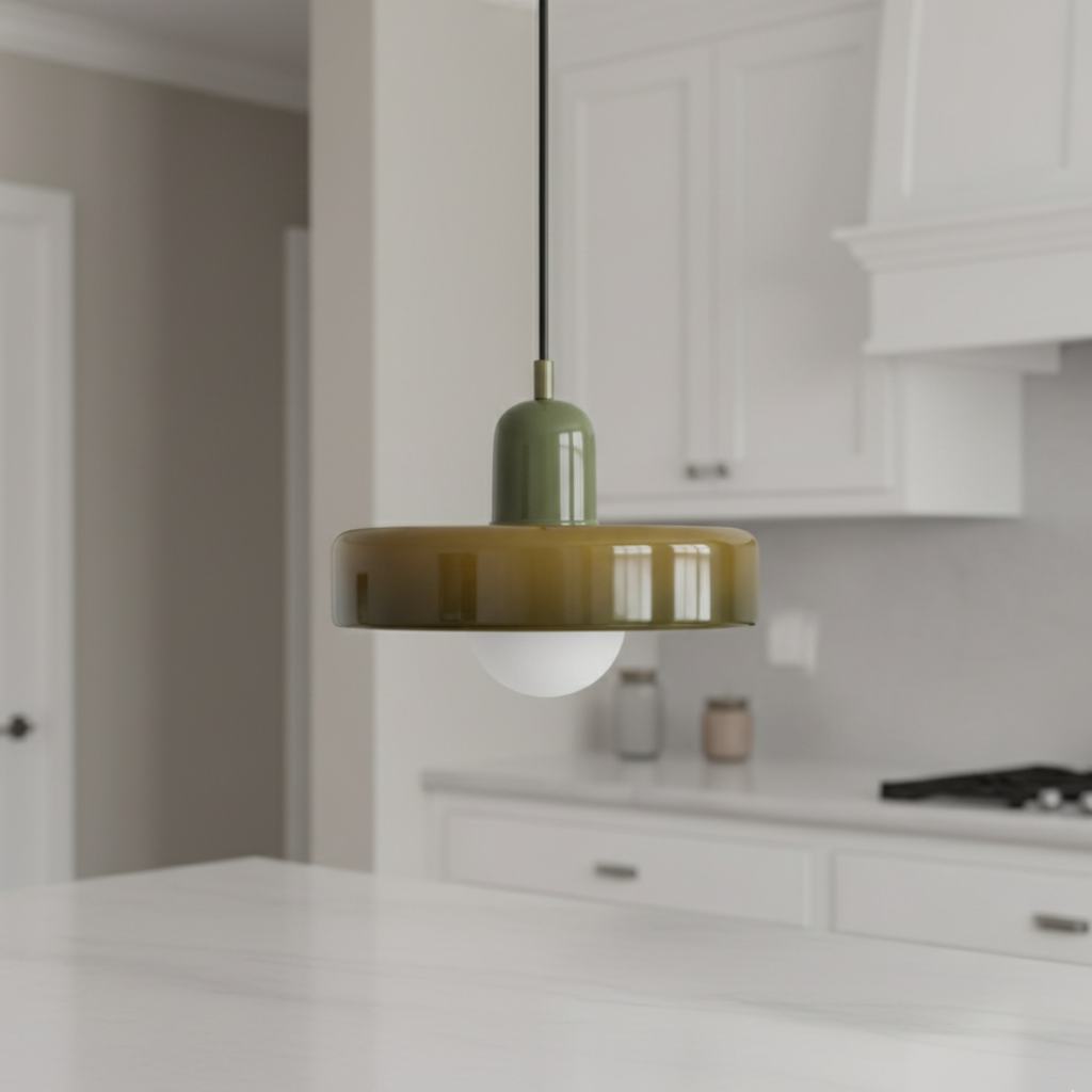 Bauhaus-Inspired Glass Pendant Light – Modern Kitchen Pendant Lighting Fixture 25