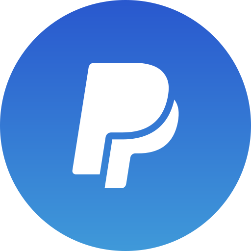 Blue circle with a white 'P' logo