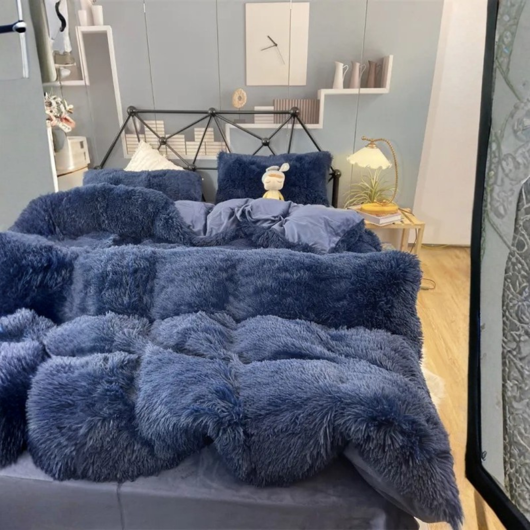 Candy-Colored Soft Duvet Cover – Luxurious Flannel and Plush Velvet for Cozy Winter Comfort