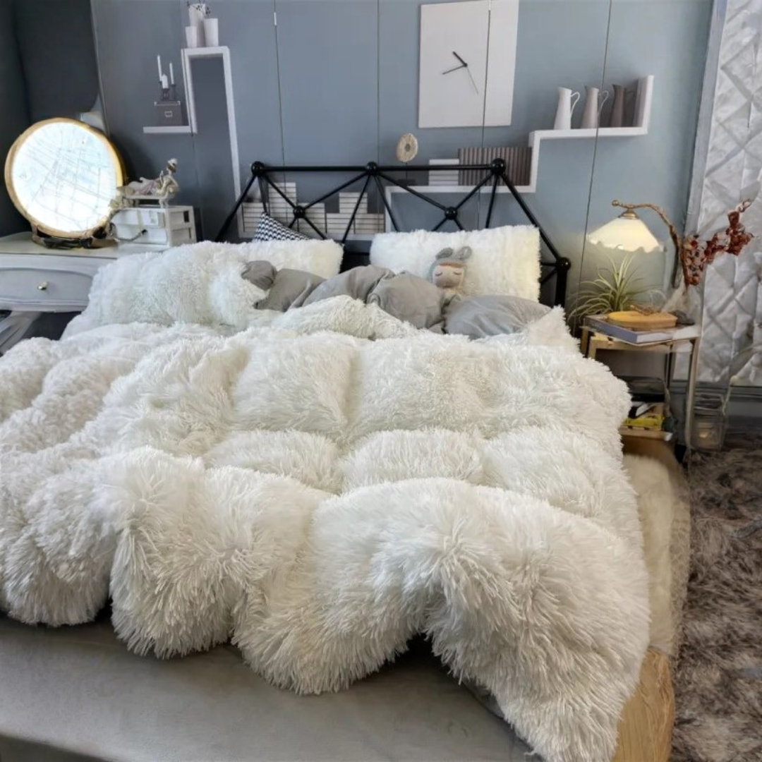 Candy-Colored Soft Duvet Cover – Luxurious Flannel and Plush Velvet for Cozy Winter Comfort