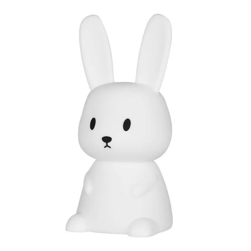 White silicone rabbit night light product shot without illumination