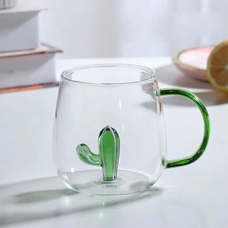 Charming Heat-Resistant Borosilicate Glass Mug with 3D Animal Motif 4