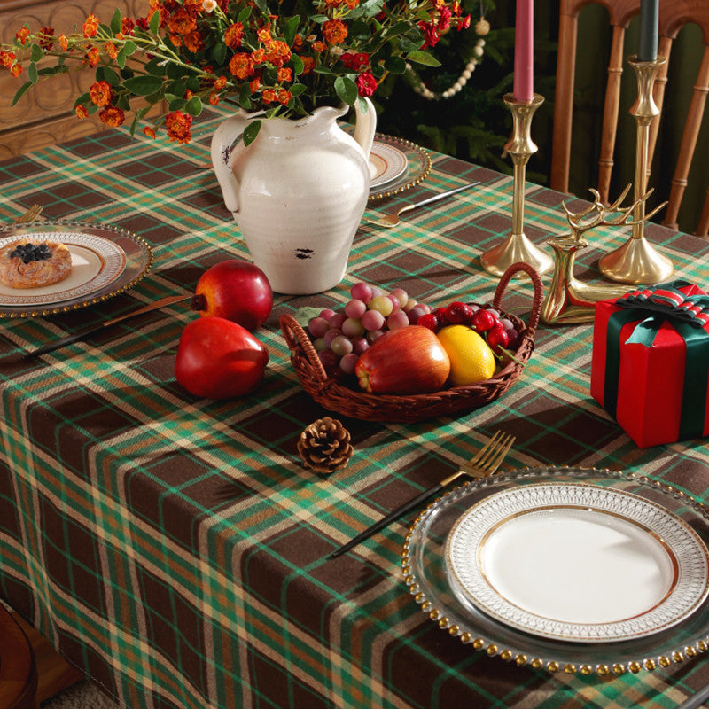 Christmas Tablecloth – Classic Tartan Design in Durable Polyester 5
