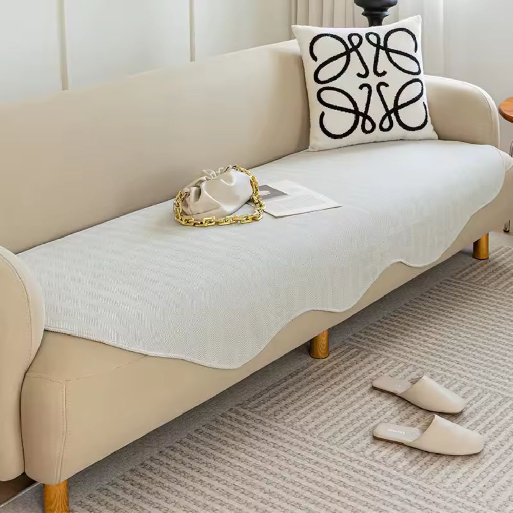 Contour Fit Sofa Protector – All-Season Non-Slip Plain Plush Microfiber