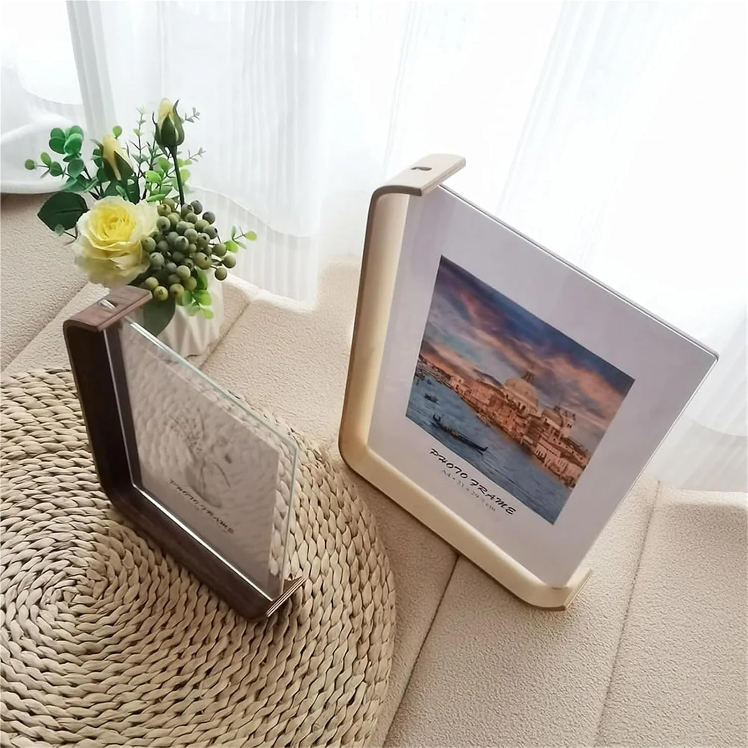 Double-Sided Acrylic Photo Frame – Modern Beech Design with Shatter-Resistant Glass 4