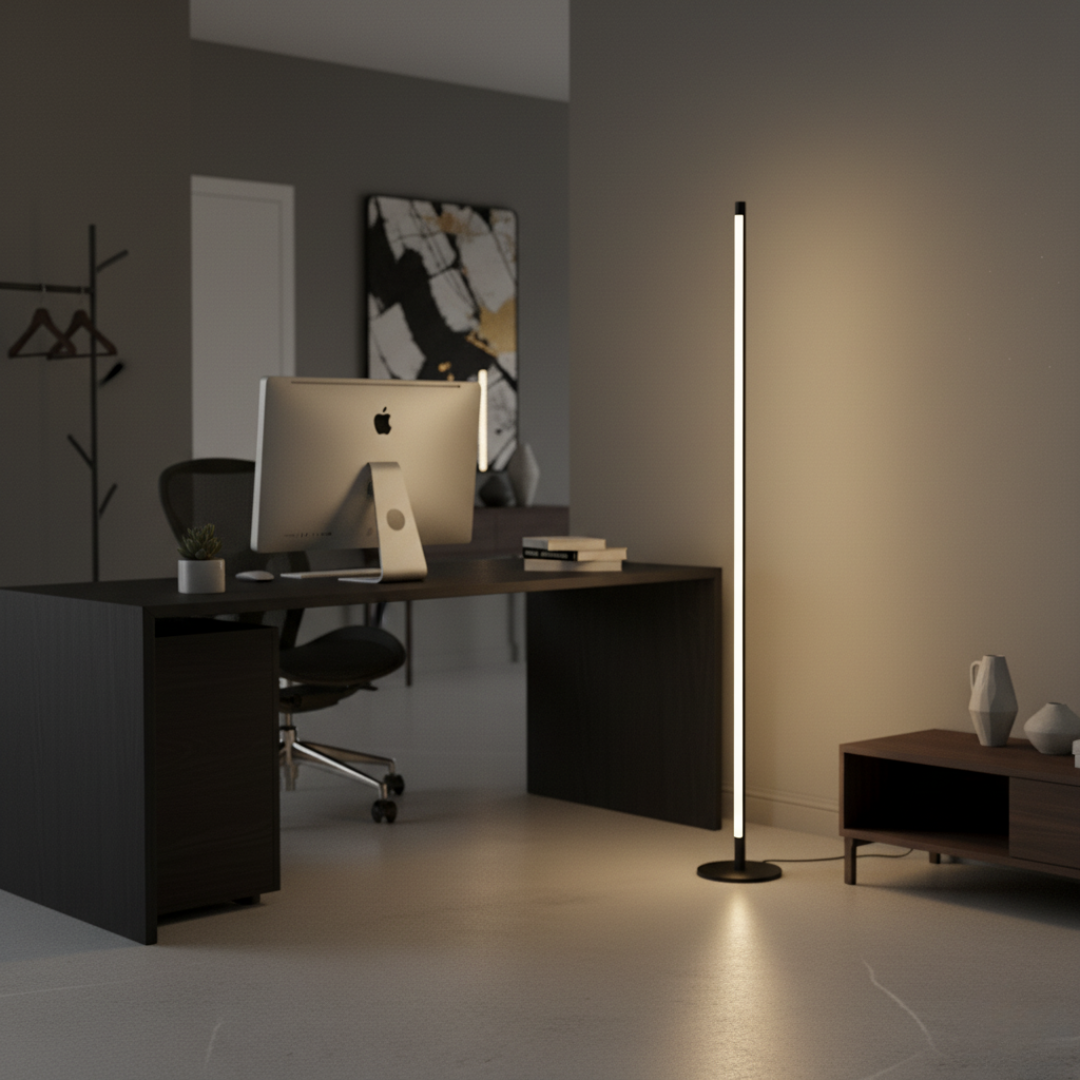 DuctusLux Geometric LED Floor Lamp - Dimmable Multi-Head Standing Light with Remote 3