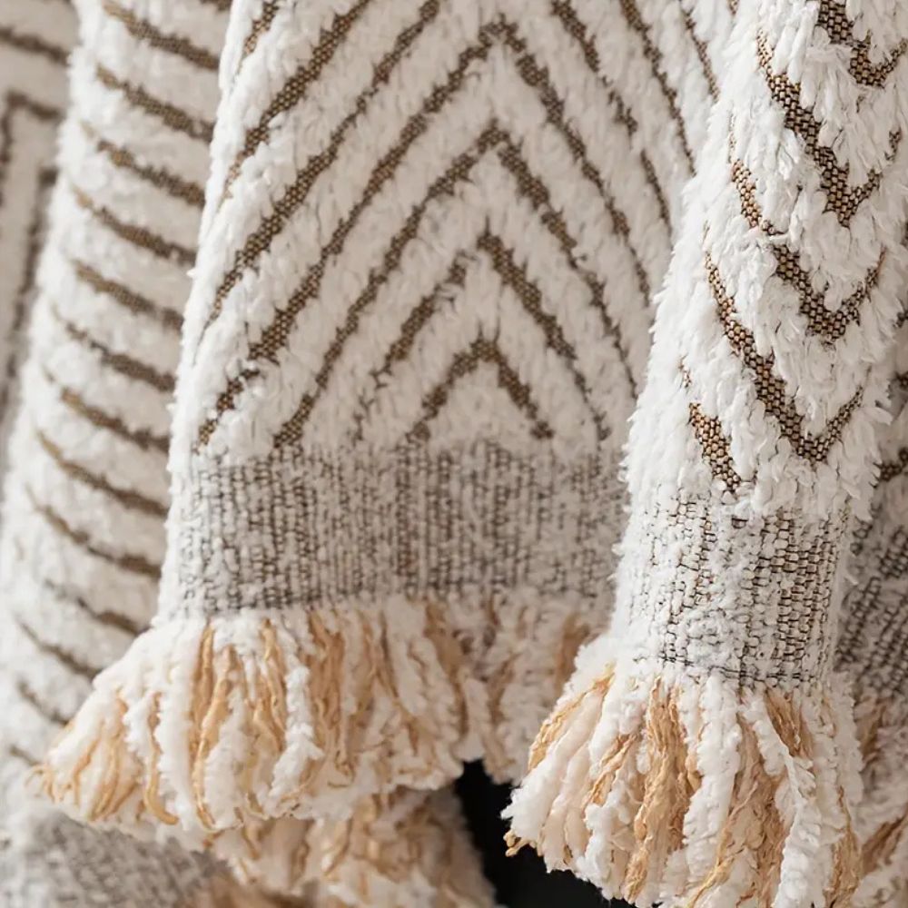 Durable Stripe Herringbone Sofa Cover – Non-Slip, Water-Resistant Microfiber Blend 5