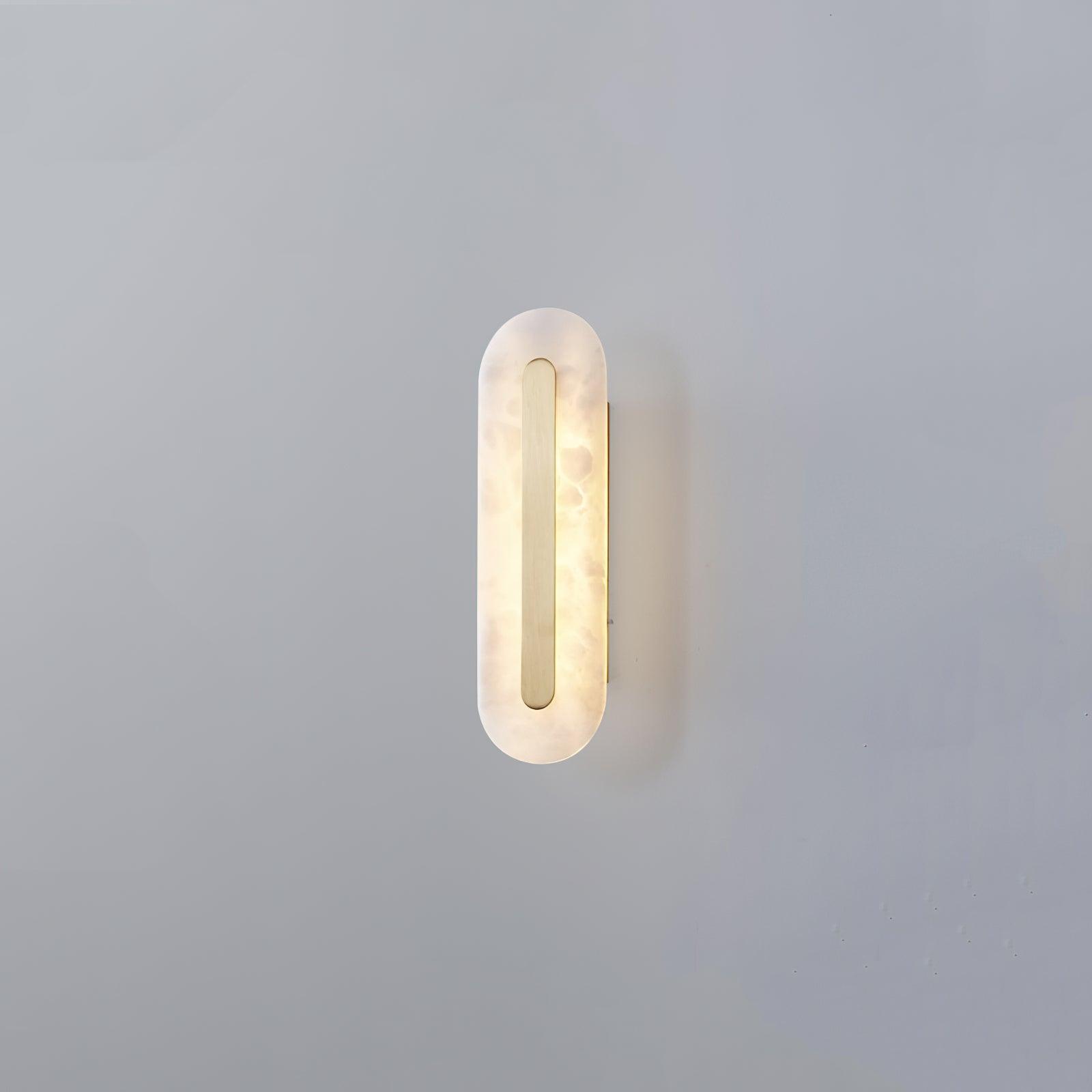 Elegant Alabaster Wall Sconce – Versatile Indoor Lighting Fixture with Brass Accents 0
