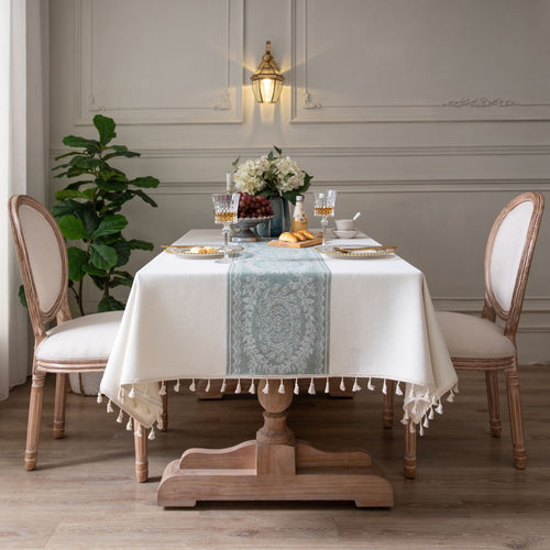 Elegant Bohemian Jacquard Tablecloth – Waterproof, Wrinkle-Resistant