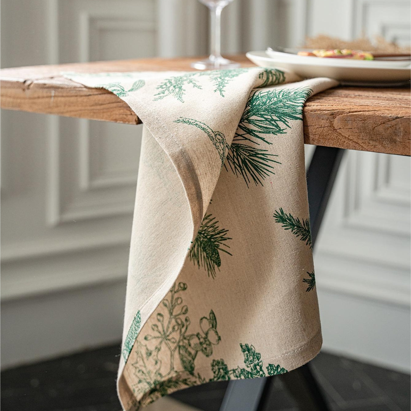 Elegant Botanical Placemats – Soft Cotton Linen Blend with Double-Stitched Durability 4