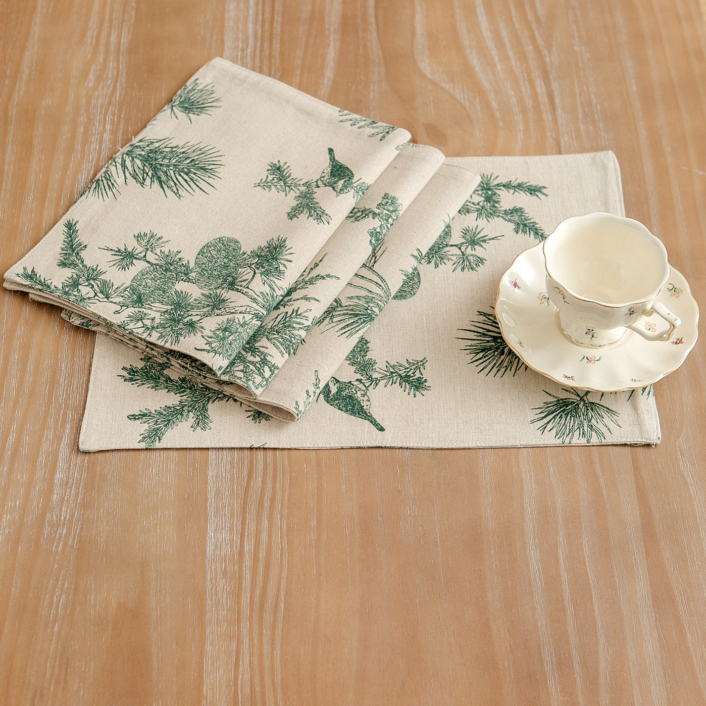 Elegant Botanical Placemats – Soft Cotton Linen Blend with Double-Stitched Durability 9