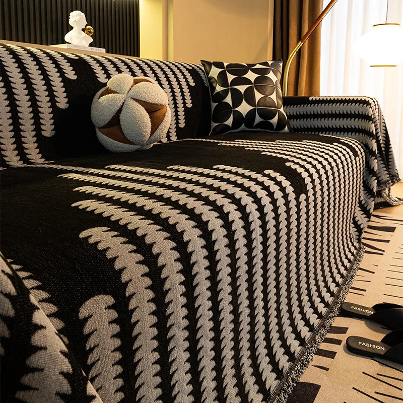 Elegant Chenille Sofa Cover – Soft, Durable, and Versatile Protection 8