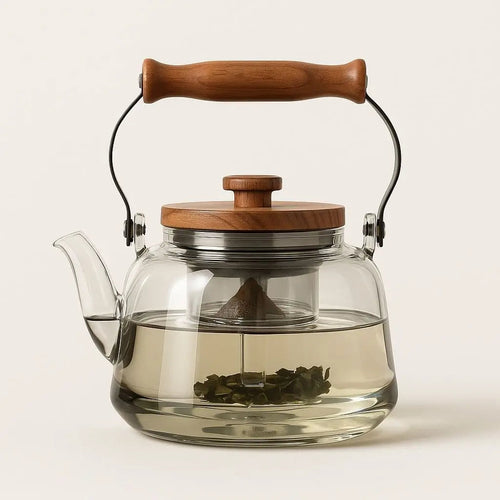 Elegant Glass Teapot with Infuser – Heat-Resistant Borosilicate Design