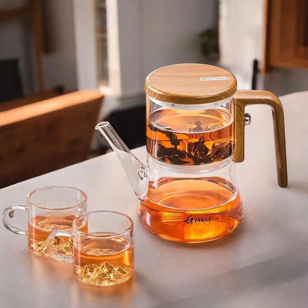 Elegant Glass Teapot with Magnetic Filtration System – Durable Borosilicate Design 2