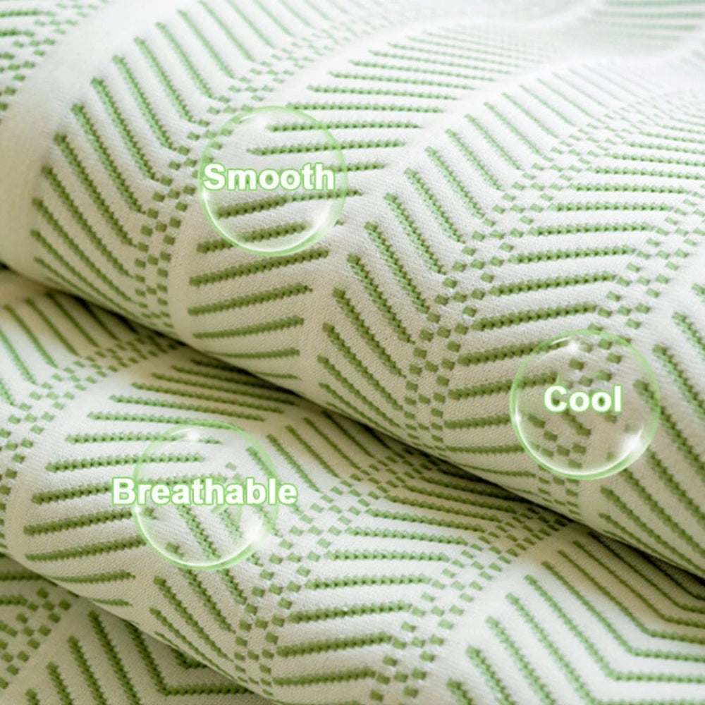 Elegant Herringbone Sofa Cover – Soft Microfiber Blend with Scalloped Edge 8