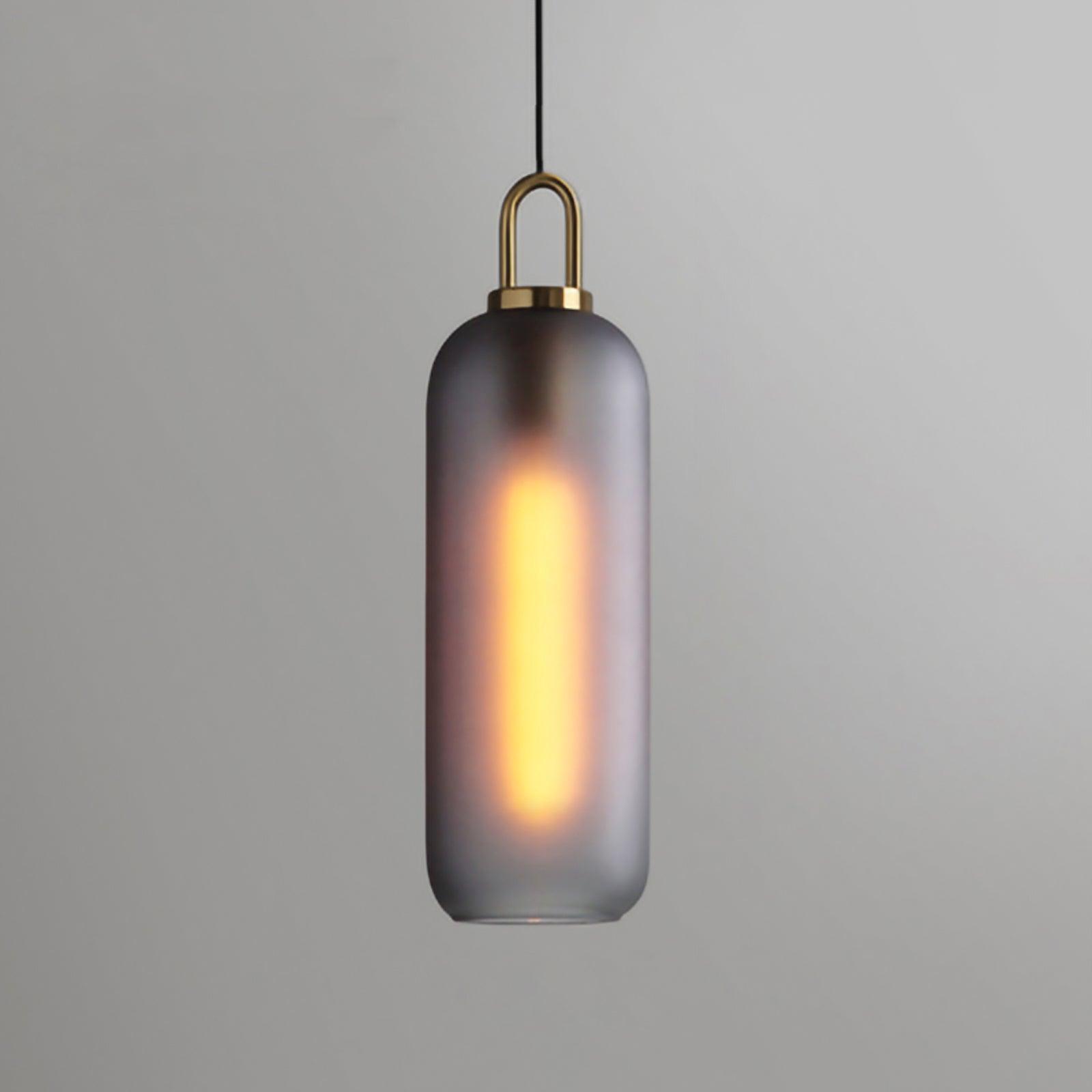 Elegant Modern Glass Pendant Light – Adjustable Height, Textured Metal Finish 3