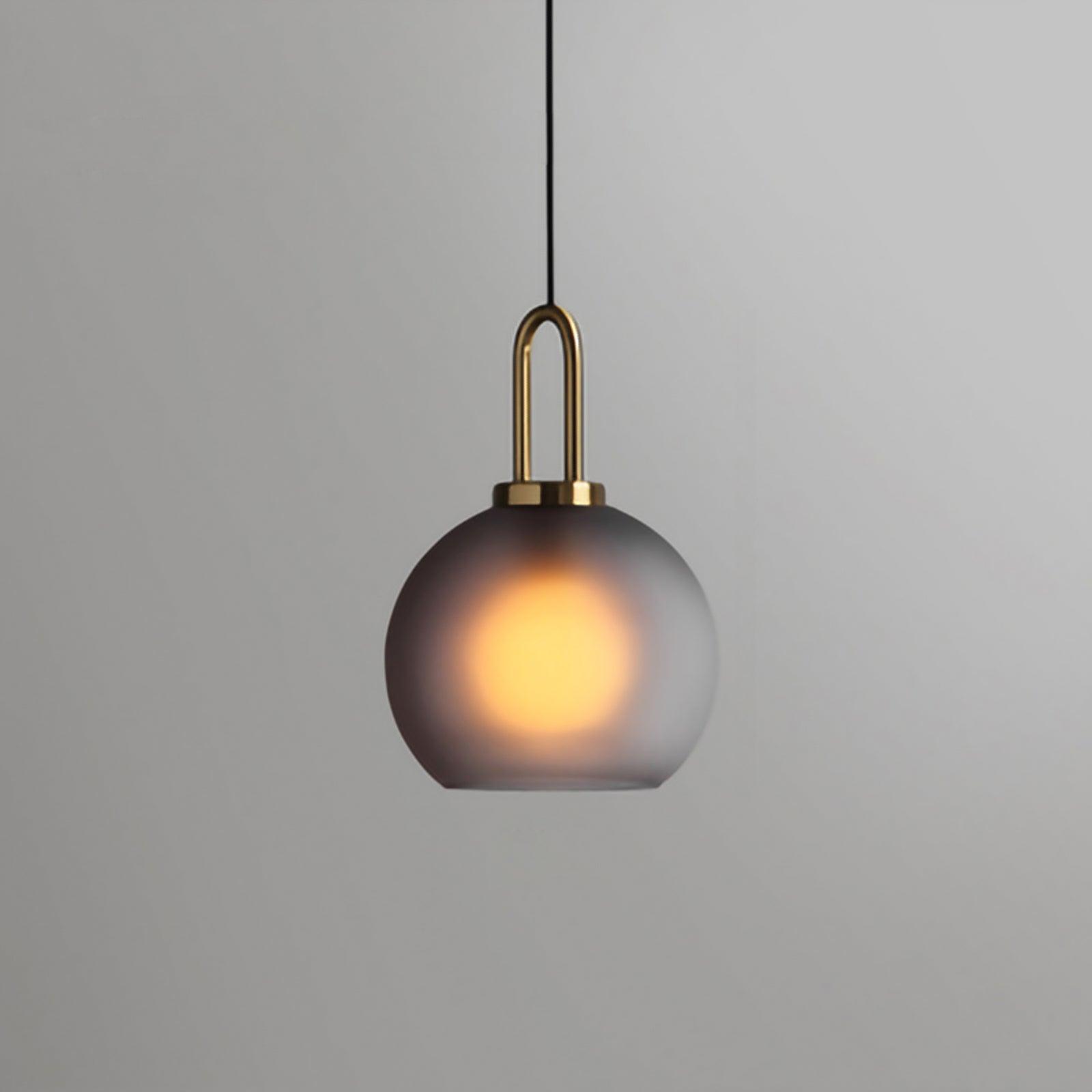 Elegant Modern Glass Pendant Light – Adjustable Height, Textured Metal Finish 5