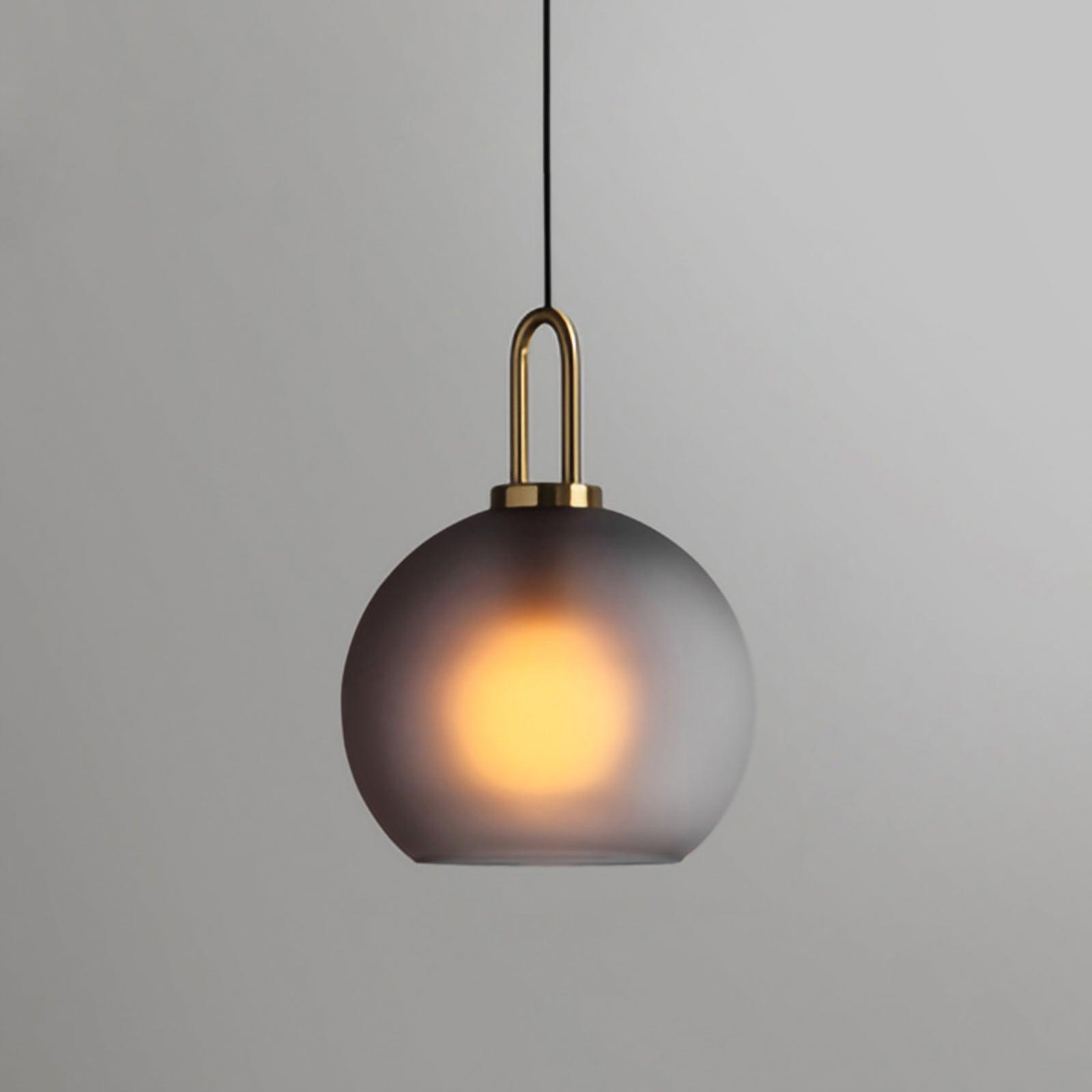 Elegant Modern Glass Pendant Light – Adjustable Height, Textured Metal Finish 7