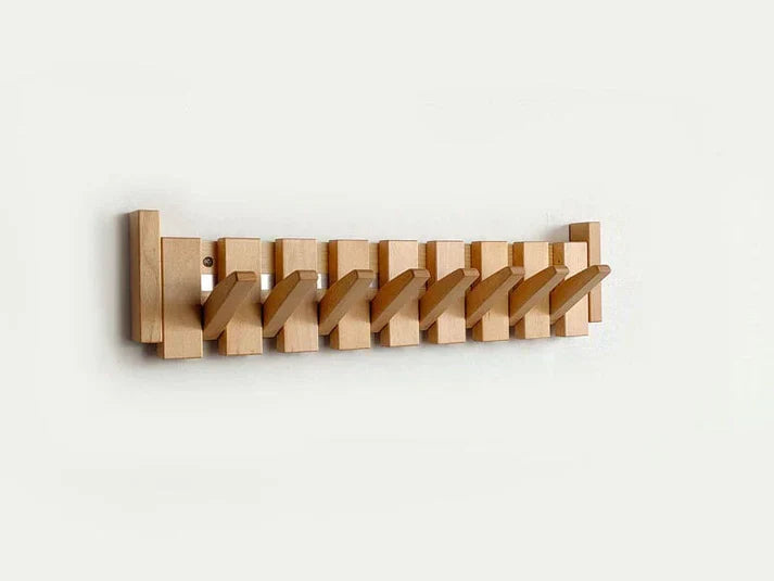 Elegant Wooden Wall Mounted Coat Rack – Stylish Piano Design with Functional Hooks 6