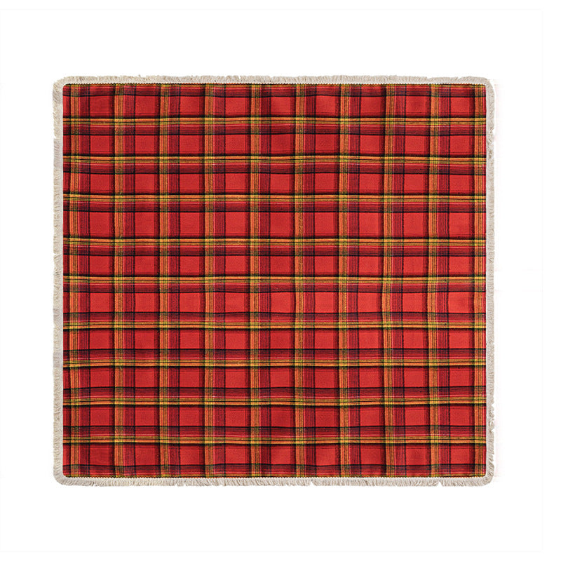 Festive Tartan Sofa Cover – Durable Polyester with Classic Plaid Design 10