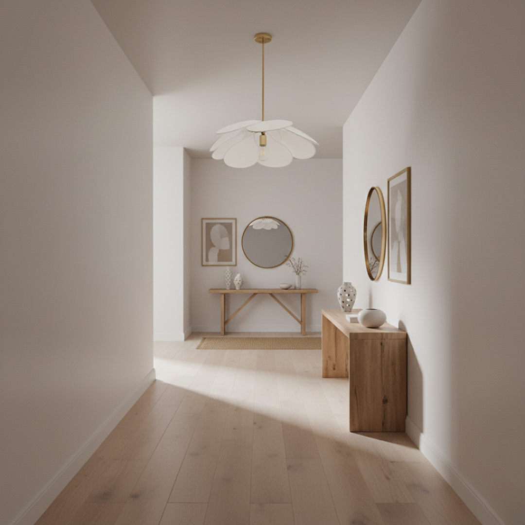 FloreoFolia Flower Petal Pendant Light - Sculptural Globe Ceiling Lamp, E27 1