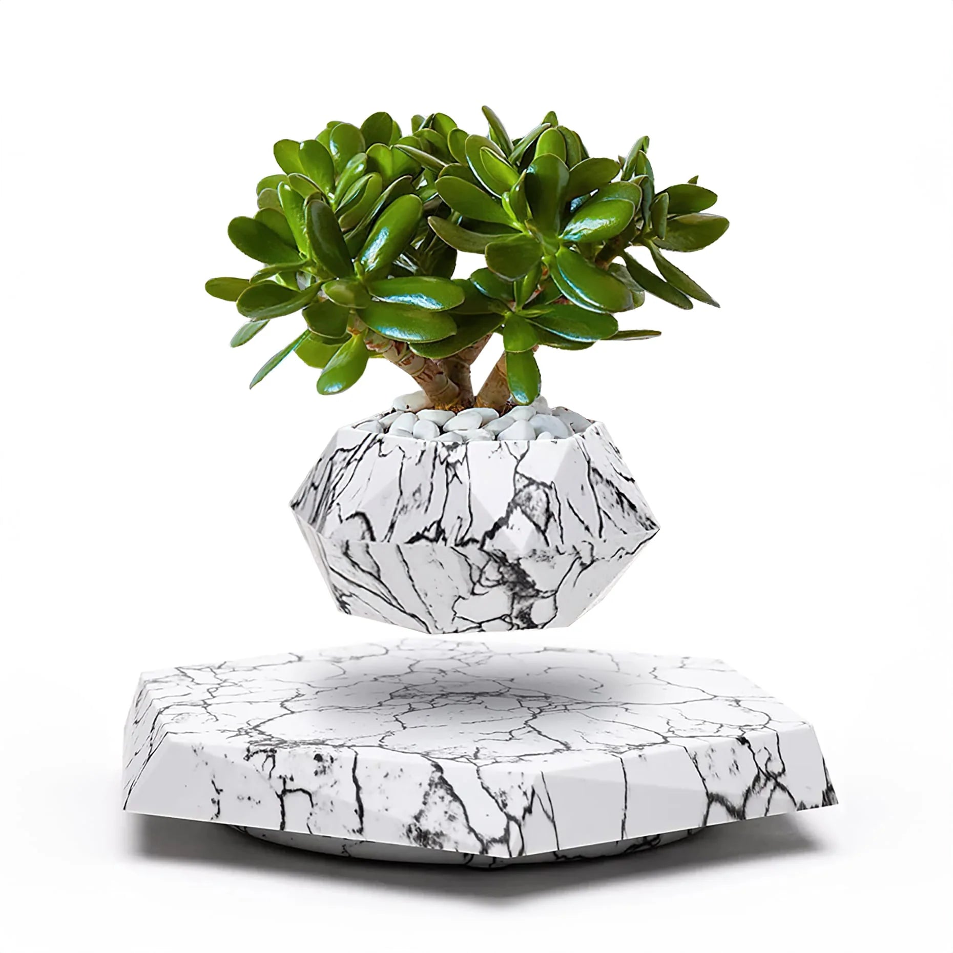 Geometric Levitating Plant Pot – Magnetic Suspension with 360-Degree Sunlight Exposure 3